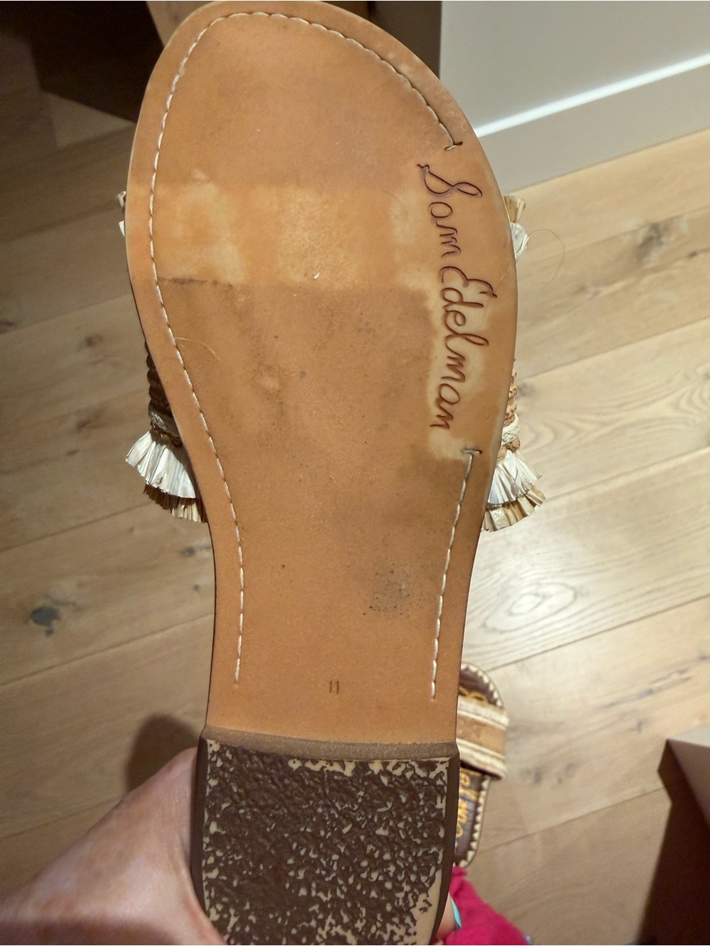 Sam Edelman Woven Slide Sandal in Natural and Cream - Picture 4 of 4